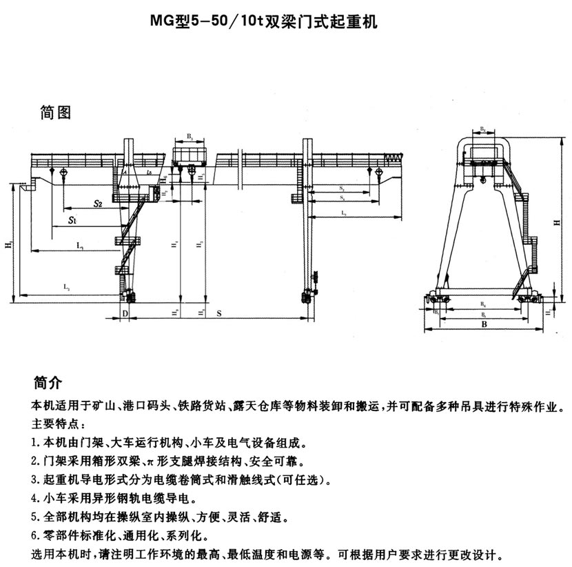 MG型通用門(mén)式起重機