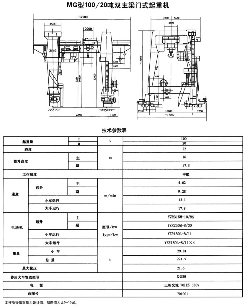 MG型通用門(mén)式起重機